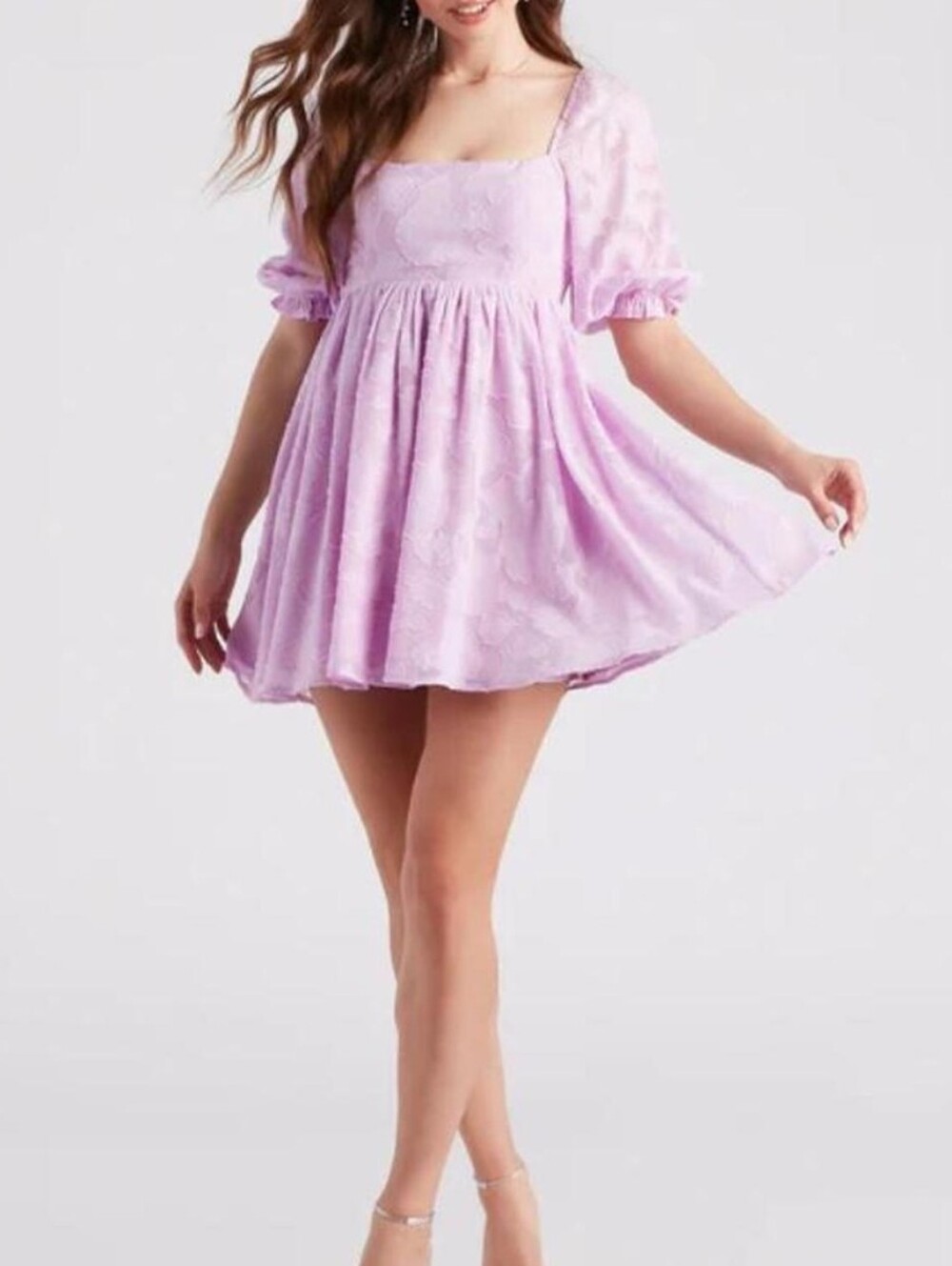 Purple Floral Spring Dress